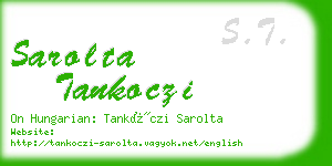 sarolta tankoczi business card